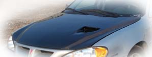 Pontiac Grand AM GT, 1999-04 Carbon Fiber Hood, Functional G-Scoop 